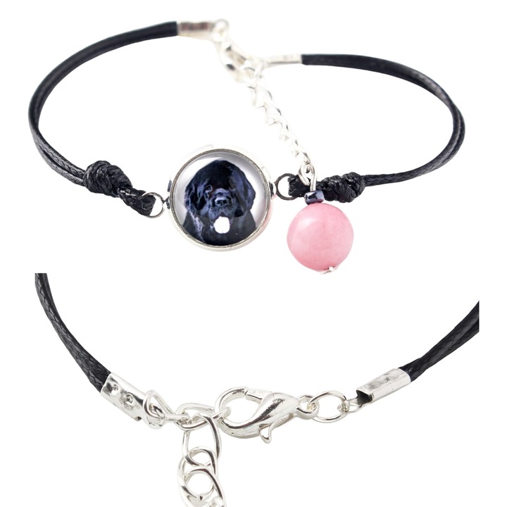 Bratara personalizata cu fotografie, Art-Dog, 16-18,5 cm, argintie, set in cutie cadou