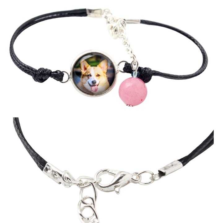 Személyre szabott karkötő fényképpel, Art-Dog, 16-18,5 cm, hipoallergén fém, ajándékdoboz