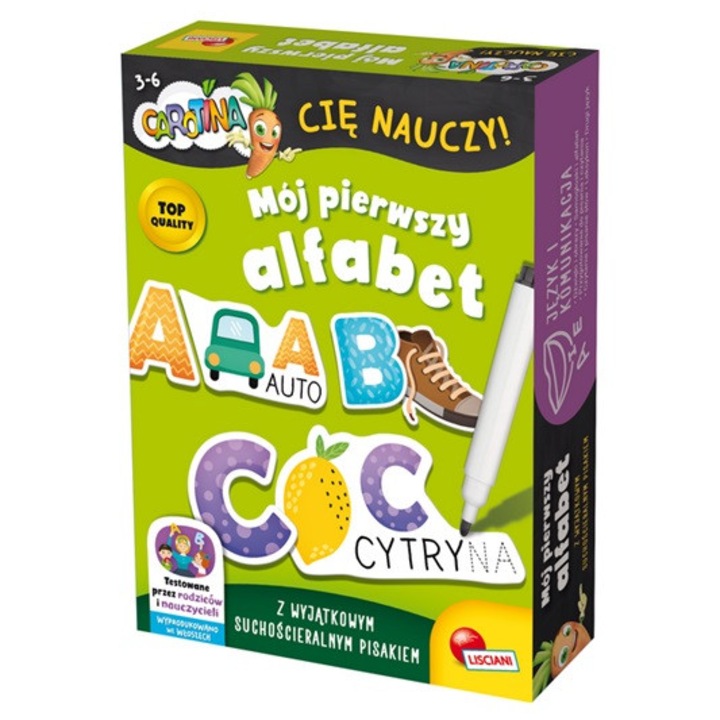Образователна игра с азбуката Лишани, Каротина, полски език, многоцветна