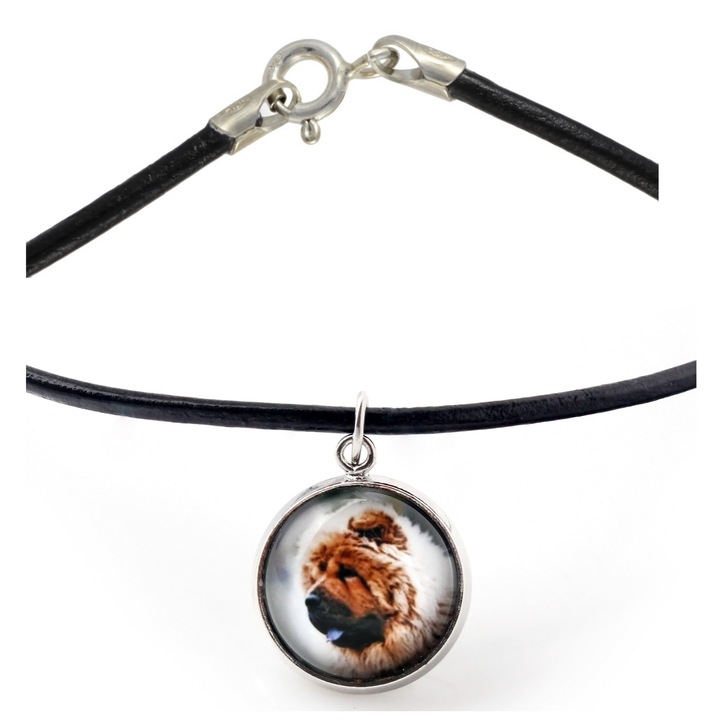 Személyre szabott nyaklánc fényképpel, Art-Dog, ezüst/fekete