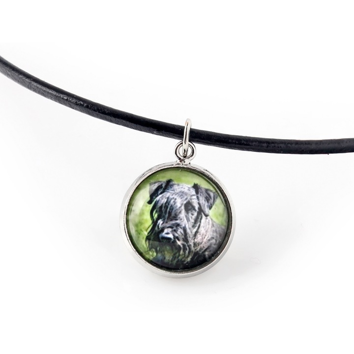 Colier personalizat cu fotografie, handmade, argintiu, 50cm