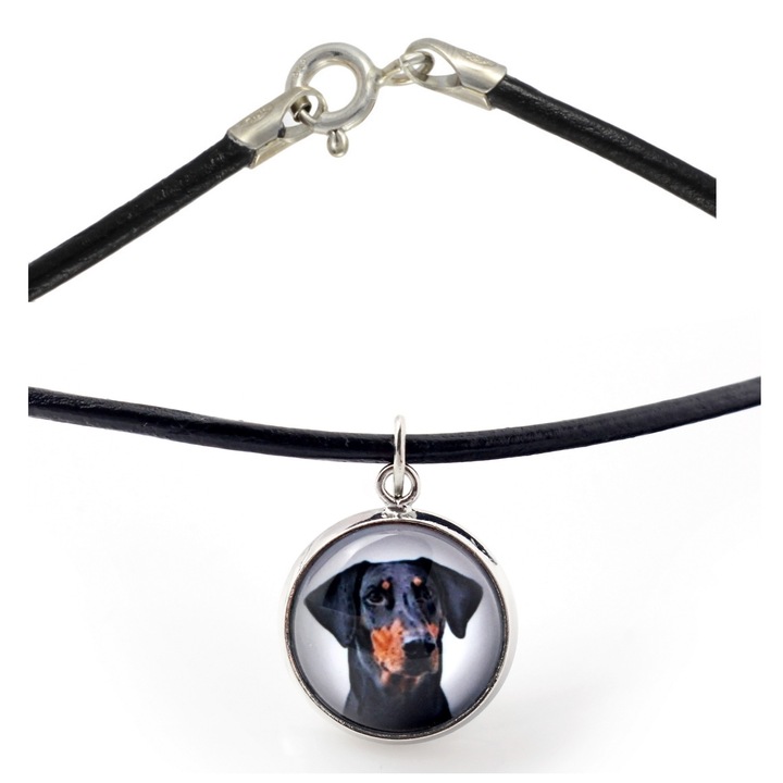 Személyre szabott nyaklánc fényképpel, Art-Dog, ezüst/fekete