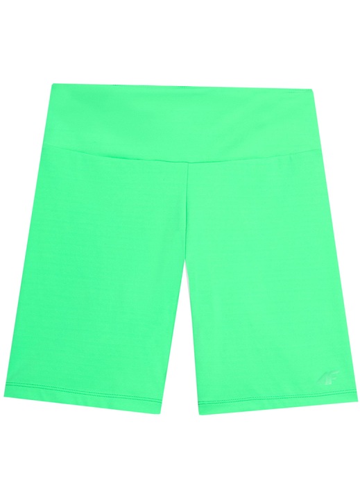 Colanti scurti dama 4F, poliamida/elastan, talie inalta, verde, L INTL