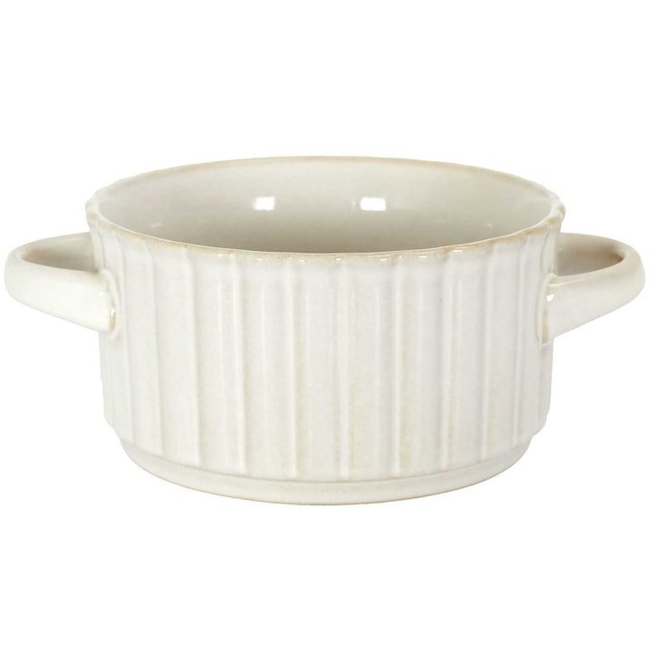 Керамична купа за супа, Howhomely, изработена от керамика, практична и лесна за употреба, изглежда добре в модерните кухни, подходяща за подарък, лека и стилна, подходяща за всяка стая, 13,5 см, бяла