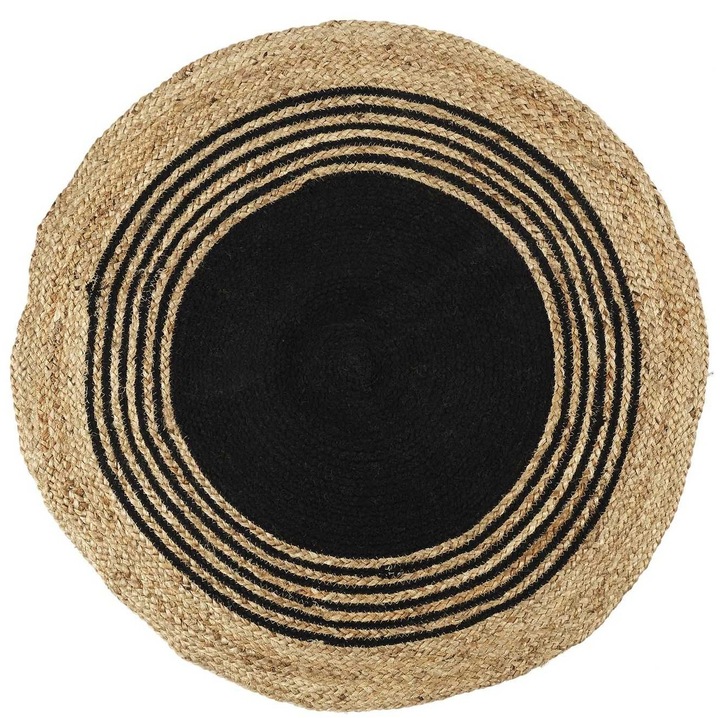 Covor Rotund Din Iuta, Howhomely, Din Iuta Naturala, Forma Rotunda, Arata Frumos Pe Masa Sau Podea, Usor Si Simplu De Folosit, Potrivit Pentru Orice Camera, Practic In Casa, Ideal Ca Un Cadou, 90 Cm