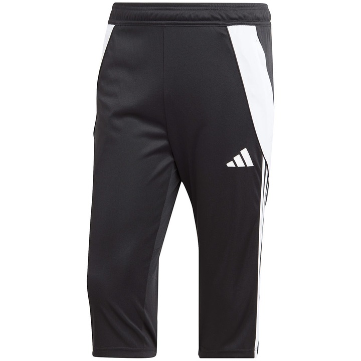 Pantaloni sport barbati Adidas Tiro 24, poliester, Alb/Negru
