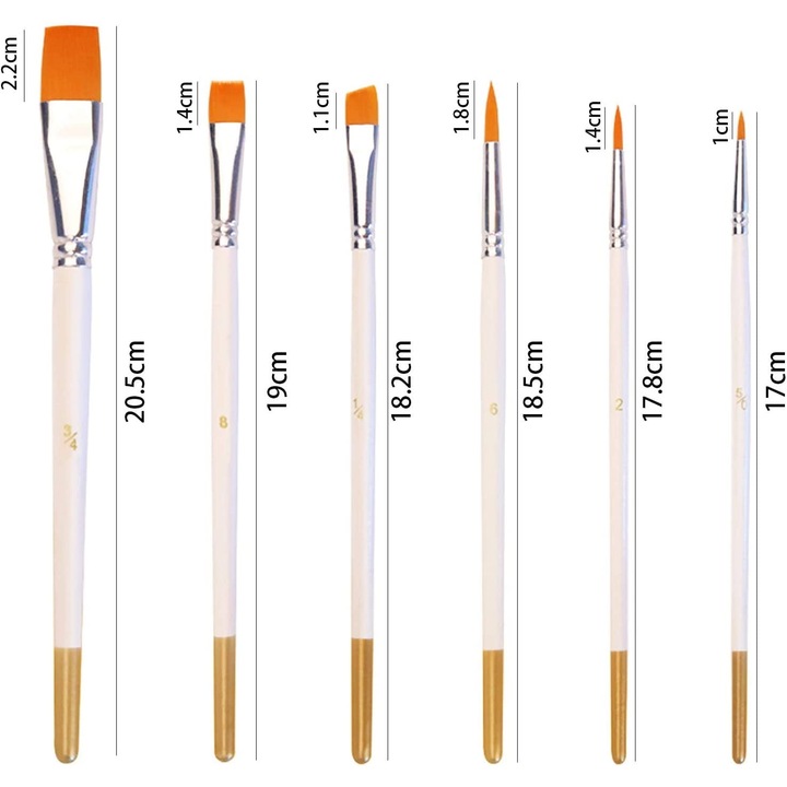 6 darabos tortadíszítő ecsetkészlet, Cake Land, nejlon