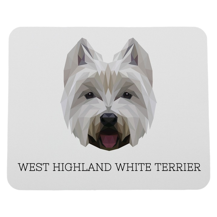 Mousepad Art-Dog, geometric, 23x19cm, alb cu negru