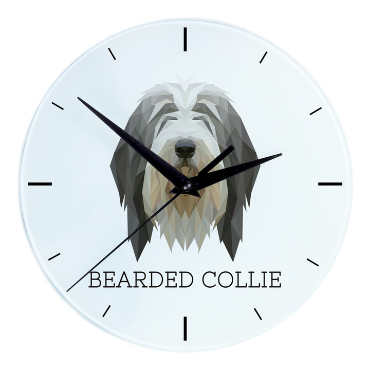 Art-Dog dekoratív óra, geometrikus, kutyás motívummal, akril, 20 cm