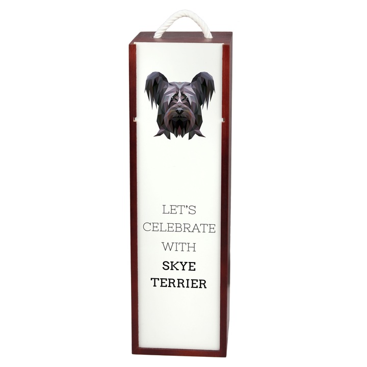 Кутия за вино, Art-Dog, геометрична, 35x10x10см, от дърво