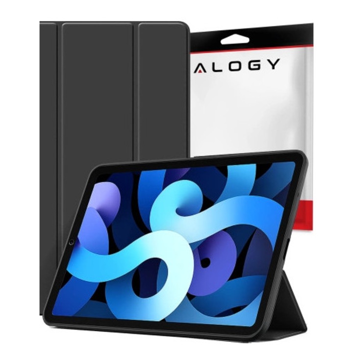 Калъф за Apple iPad 10.2" (7-9 поколение), полиуретан, функция Sleep/Wake, черен