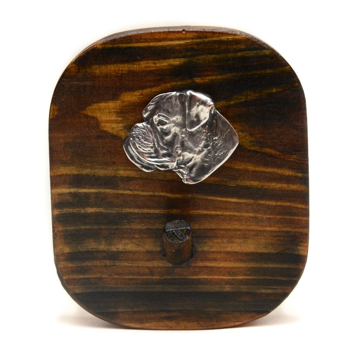 Cuiere din lemn, Art-Dog, cu motiv de caine, 10x8,7cm, pentru haine si medalii