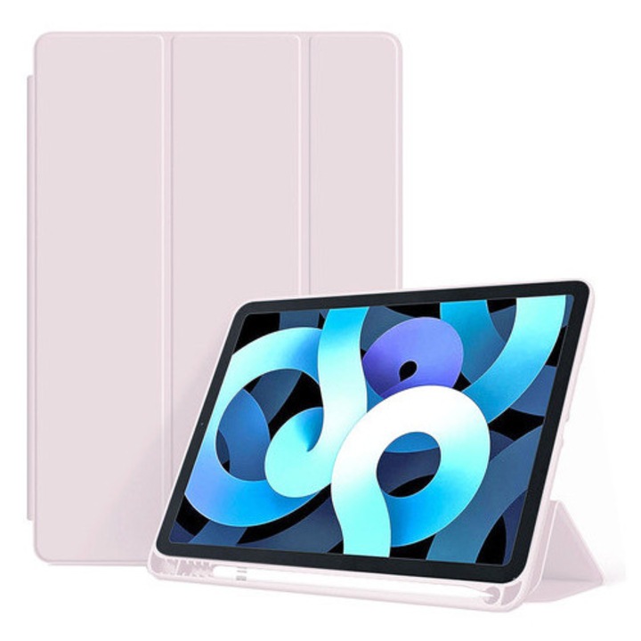 Калъф-книга Alogy Pencil Space за Apple iPad 10.2 7/8/9Gen, TPU, розов, с място за лястовича опашка