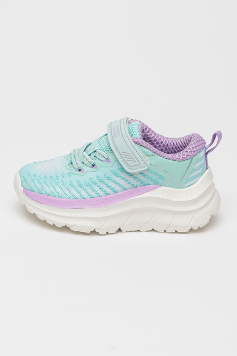 Original Marines, Pantofi sport din material textil cu inchidere velcro, Turcoaz/Alb optic