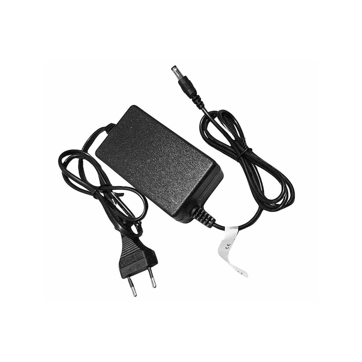 Univerzális töltő elektromos autókhoz / motorkerékpárokhoz és triciklikhez gyerekeknek, Comando Tech, Maximális teljesítmény 24W, Tápegység 220V, 12V, 2A, Rövidzárlatvédelem, LED kijelző, Fekete