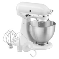 Mixer cu bol KitchenAid 5K45SSEWH, 4.3L, classic, white