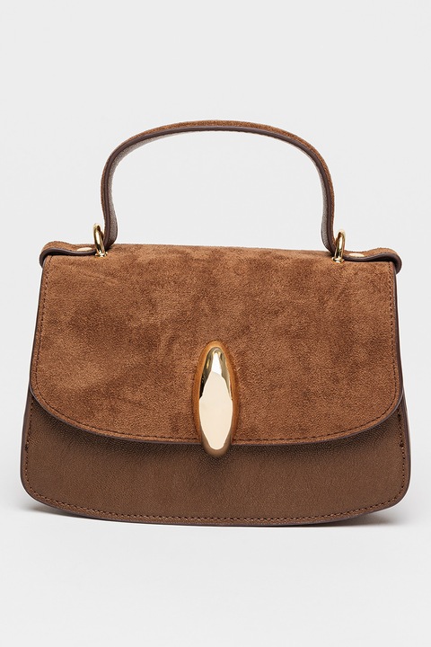 Dolce Vita, Lucia keresztpántos nyersbőr és bőr táska, Karamellbarna