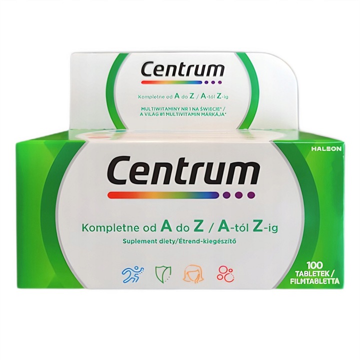 Centrum Teljes Multivitamin Készlet A-tól Z-ig, 100 Tabletta