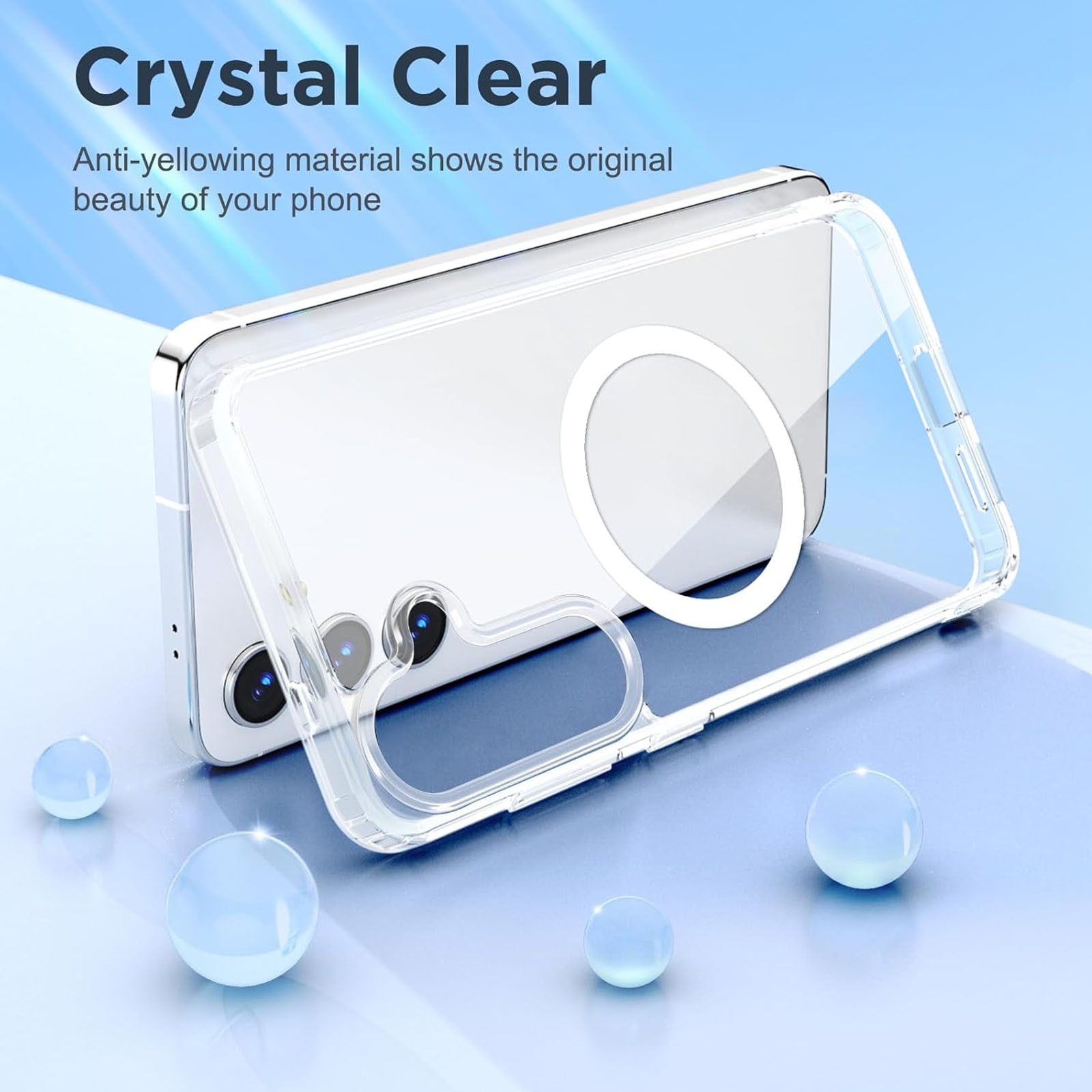 Husa compatibila cu Samsung Galaxy S25, Axroad Mall, Tehnologie MagSafe, Rezistenta la socuri, Rezistenta la impact, Pentru telefon mobil cu protectie pentru camera, Protectie colturi, TPU/PC, Transparenta
