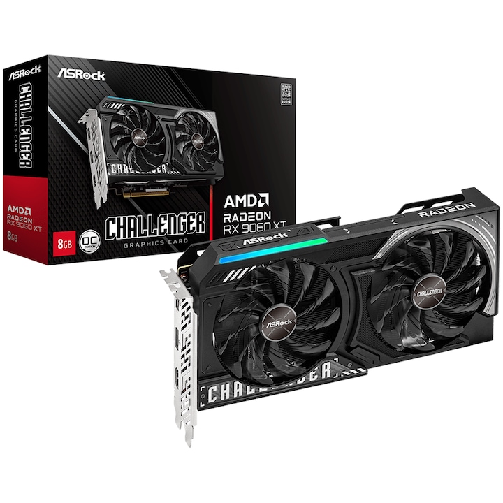 Видео карта ASROCK AMD Radeon RX 9060 XT Challenger 8GB OC GDDR6 RX9060XTCL8GO