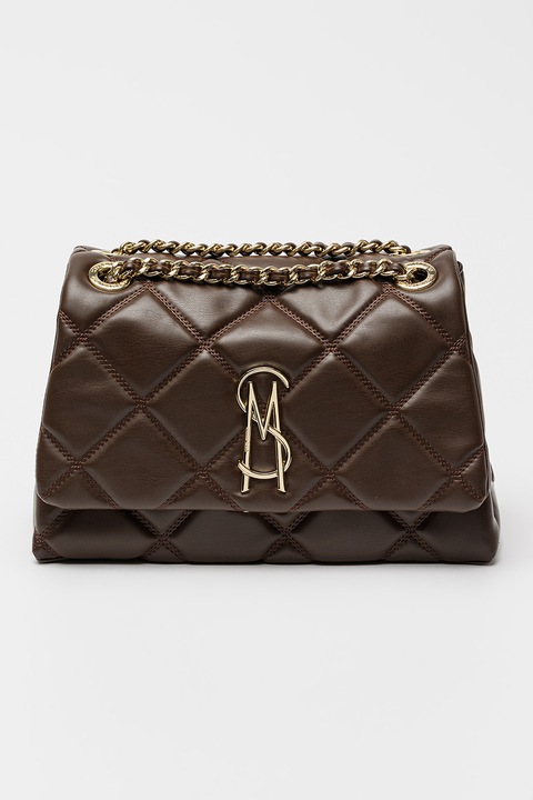 Steve Madden, Jolene keresztpántos steppelt táska, Sötétbarna