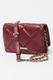 Steve Madden, Geanta crossbody din piele ecologica cu aspect matlasat Endue, Rosu inchis