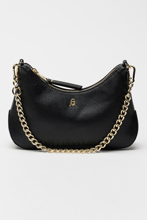 Steve Madden, Műbőr válltáska kistáskával, Fekete