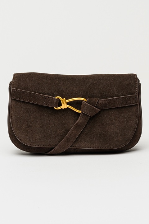 Steve Madden, Klare keresztpántos nyersbőr táska, Agyagbarna