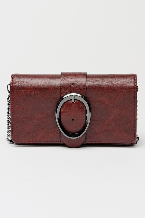 Steve Madden, Nuit keresztpántos műbőr táska, Sötétpiros