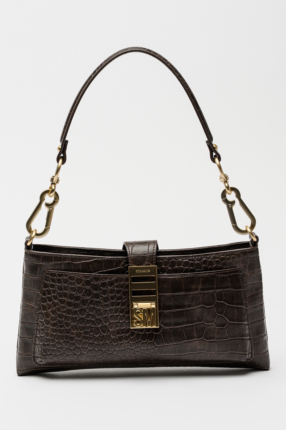 【9453 Steve Madden, Geanta crossbody de piele ecologica cu model sarpe