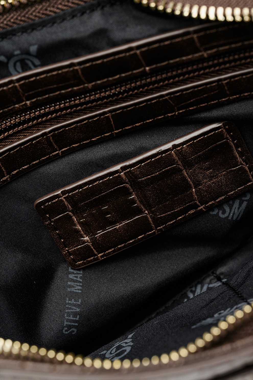 Steve Madden, Geanta crossbody de piele ecologica cu model sarpe