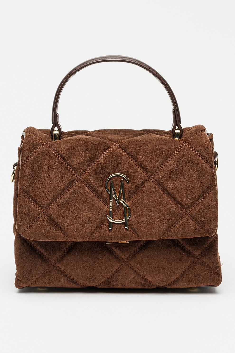 Steve Madden, Geanta crossbody matlasata cu clapa si bareta lant
