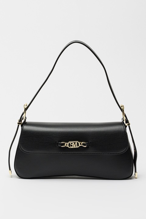 Steve Madden, Balicent műbőr válltáska állítható pánttal, Fekete