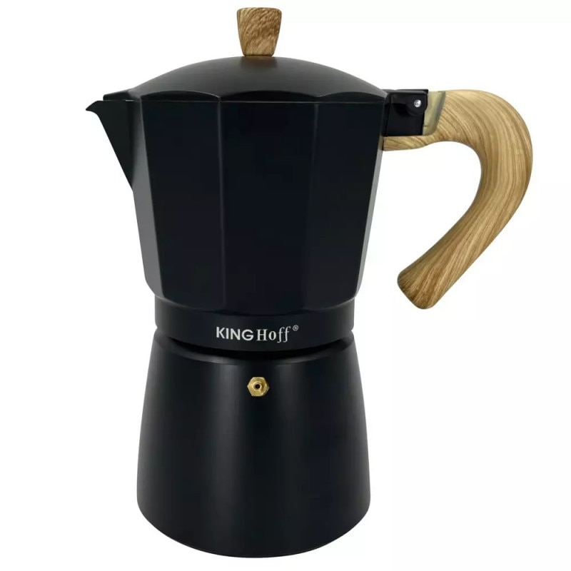 Cafetiera, KINGHoff KH-1885, aluminiu, negru, 600 ml - eMAG.ro