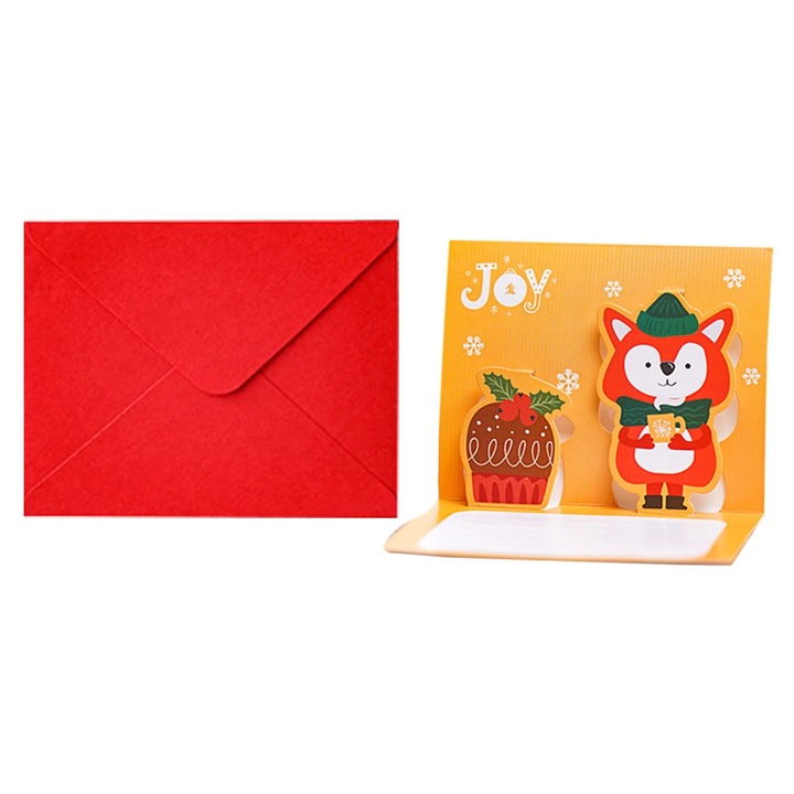 Felicitare 3D Craciun YANYXR multicolor 15x20cm