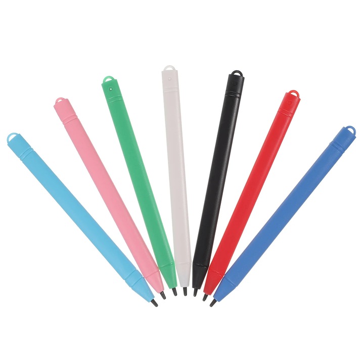 Set 7 stylusuri pentru tableta de scris, multicolor, 12x1x1cm