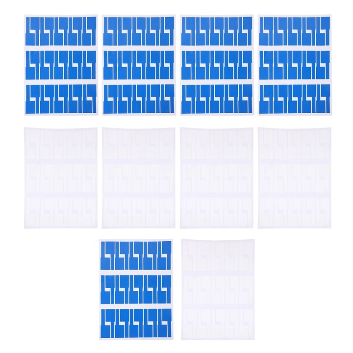 YANYXR öntapadós címkék, 29.7x21x0.1cm, fehér kék, 10 lapos szett