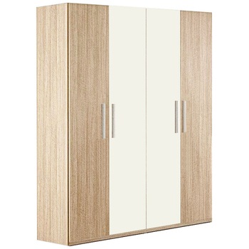 Dulap Mondo 4U, Sonoma/Crem, 220x160x50 cm Dulap Mondo 4U, Sonoma/Crem, 220x160x50 cm