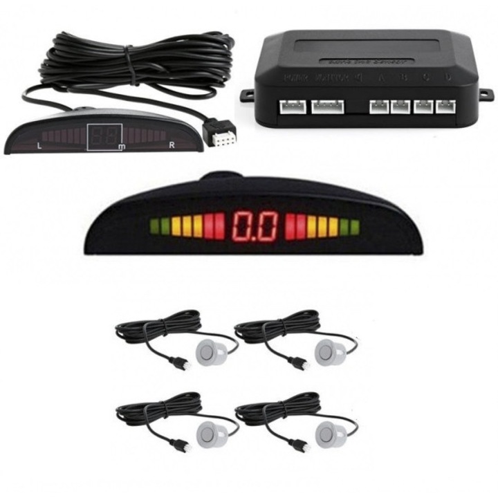 Парктроник AMIO Parking sensor с четири сиви сензора и дисплей