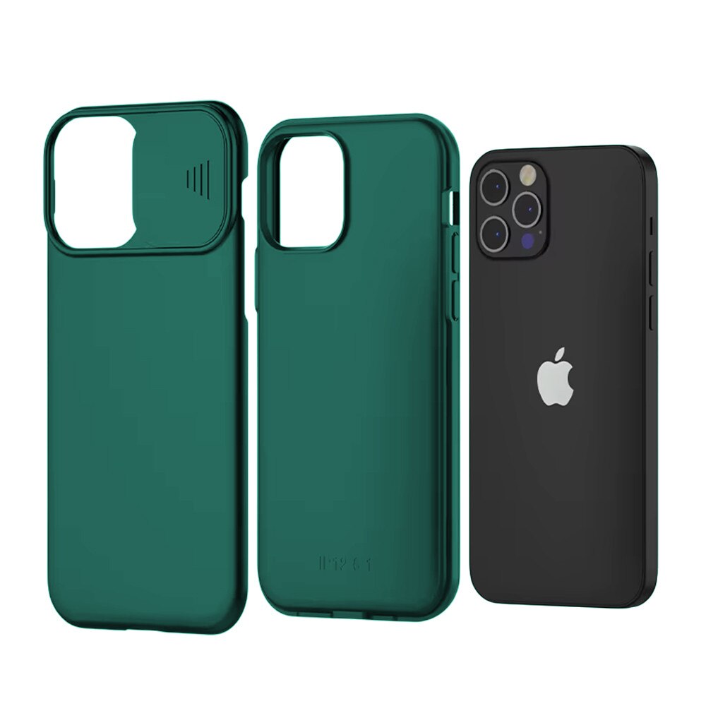 Husa din Silicon Capac Glisant pentru Xiaomi Redmi 10, Confidentialitate, Acoperire si Protectie Camera, Rezistenta, Verde