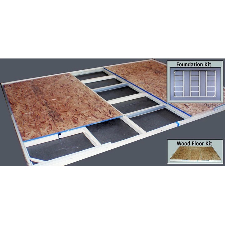 Комплект за под за къщичка Duramax Pent Roof 8x8, 247.3 x 221.6 x 2 см, Сребрист