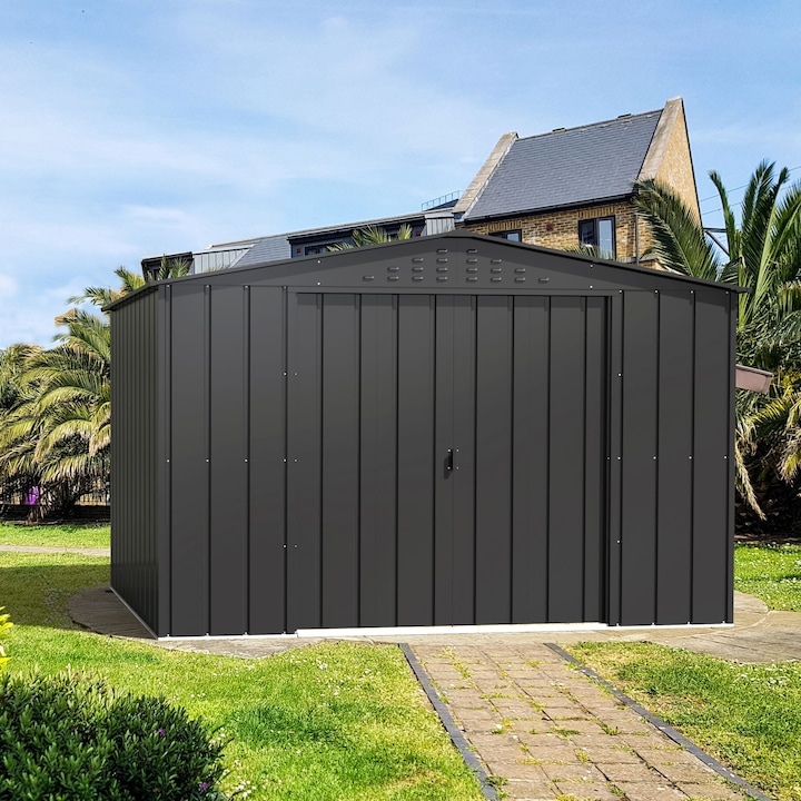 Casuta de gradina TOP Shed 10 x 8, 321.8 x 243.3 x 209.3 cm, Antracit
