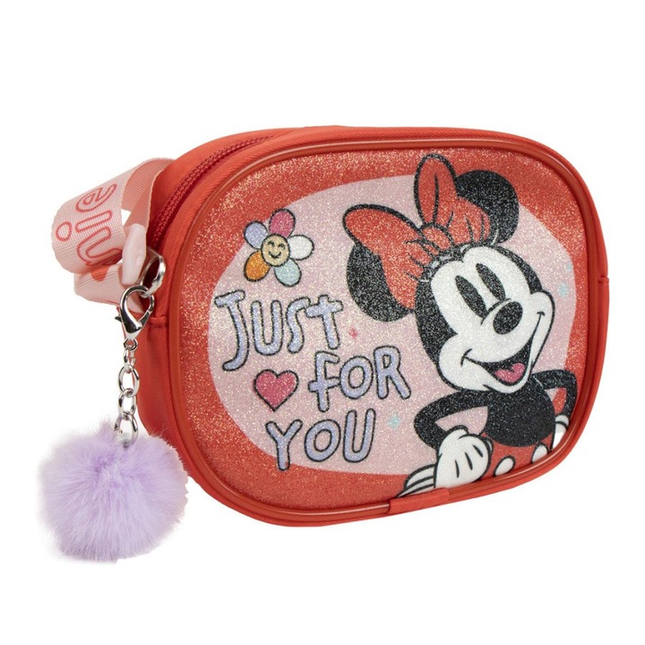 Чанта през рамо с брокат Disney Minnie For You