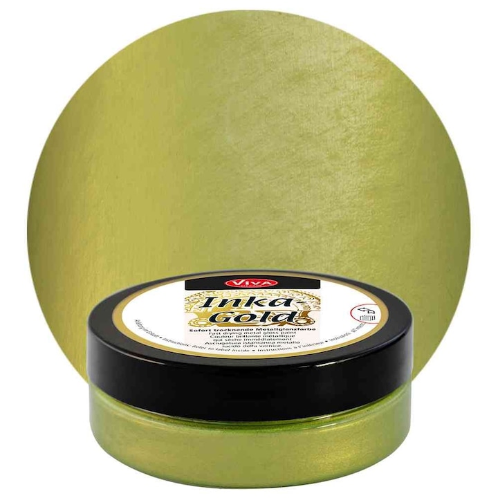 Vopsea metalica tip ceara Inka-Gold, VIVA DECOR, 62.5g Verde oliv deschis