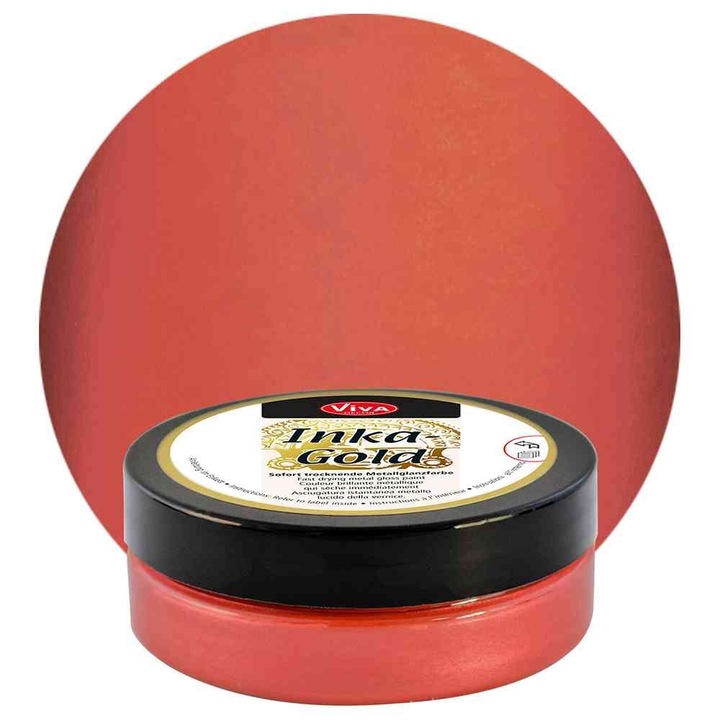 Vopsea metalica tip ceara Inka-Gold, VIVA DECOR, 62.5g Rosu vapaie