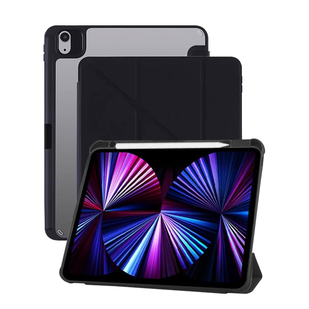 Husa pentru tableta, Pliere in Y，Cu suport pentru pix, Compatibil cu iPad Air 4/5/6/7, iPad Pro 11" (2018/2020/2021/2022), 10, 9 inci, 11 inci，Rotire 360 °, Negru
