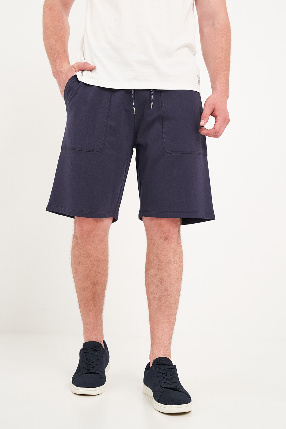 TIMEOUT, Pantaloni scurti de trening relaxed fit, Bleumarin, L