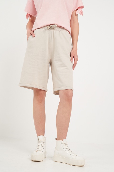 Lee Cooper, Pantaloni scurti cu snururi, Alb fildes, XS