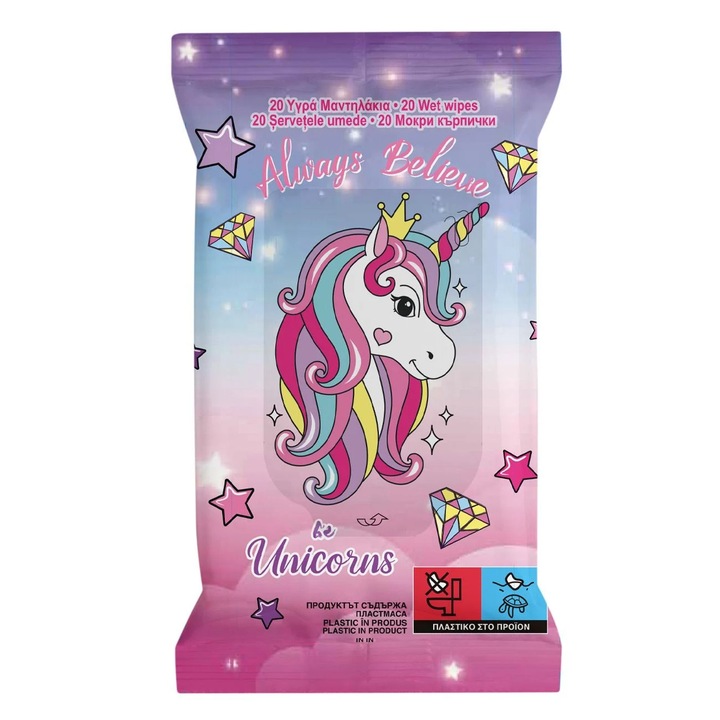 Servetele umede unicorn - 20buc