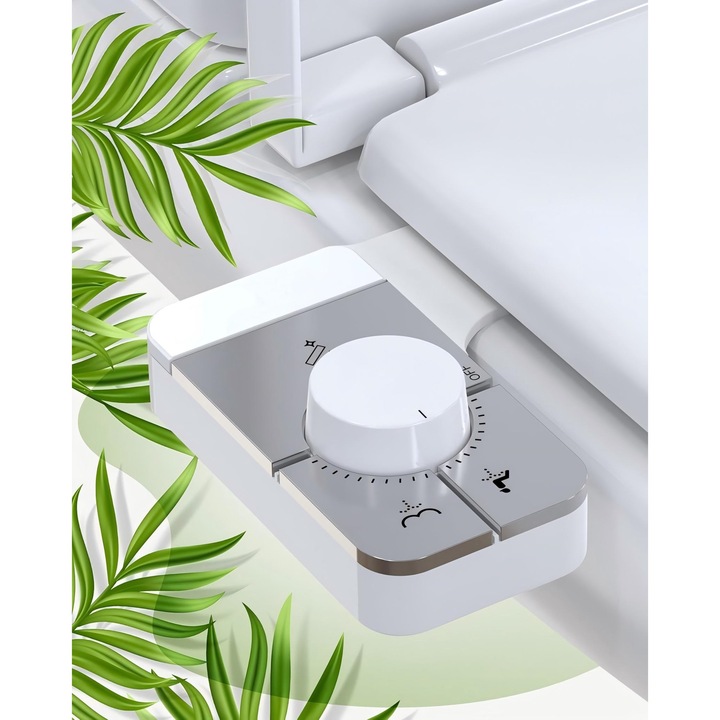 Самопочистваща се тоалетна с биде, ултратънка, контрол на налягането, регулируем ъгъл, за лична хигиена, адаптер с двойна дюза, ултратънък дизайн, сребриста